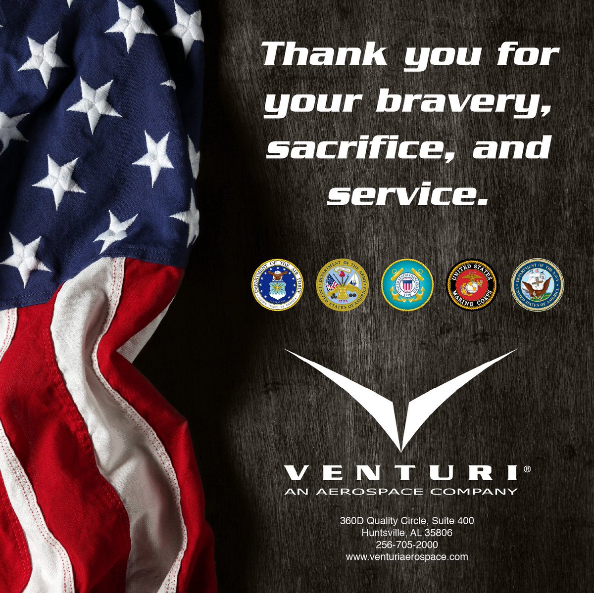 venturi_inc's tweet photo. Happy Veterans Day! Thank you for protecting the freedoms we are lucky enough to enjoy everyday. https://t.co/17fIel4esL
