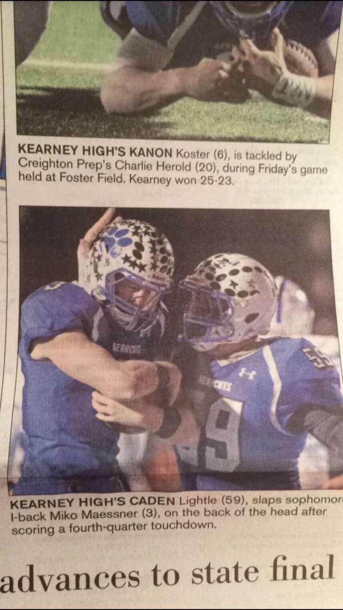 buffsfan2726's tweet photo. Who says lineman don’t make the papers? 😈 Hope Lincoln is ready for the Bearcats. #TillTheField https://t.co/9r33GC9ssL
