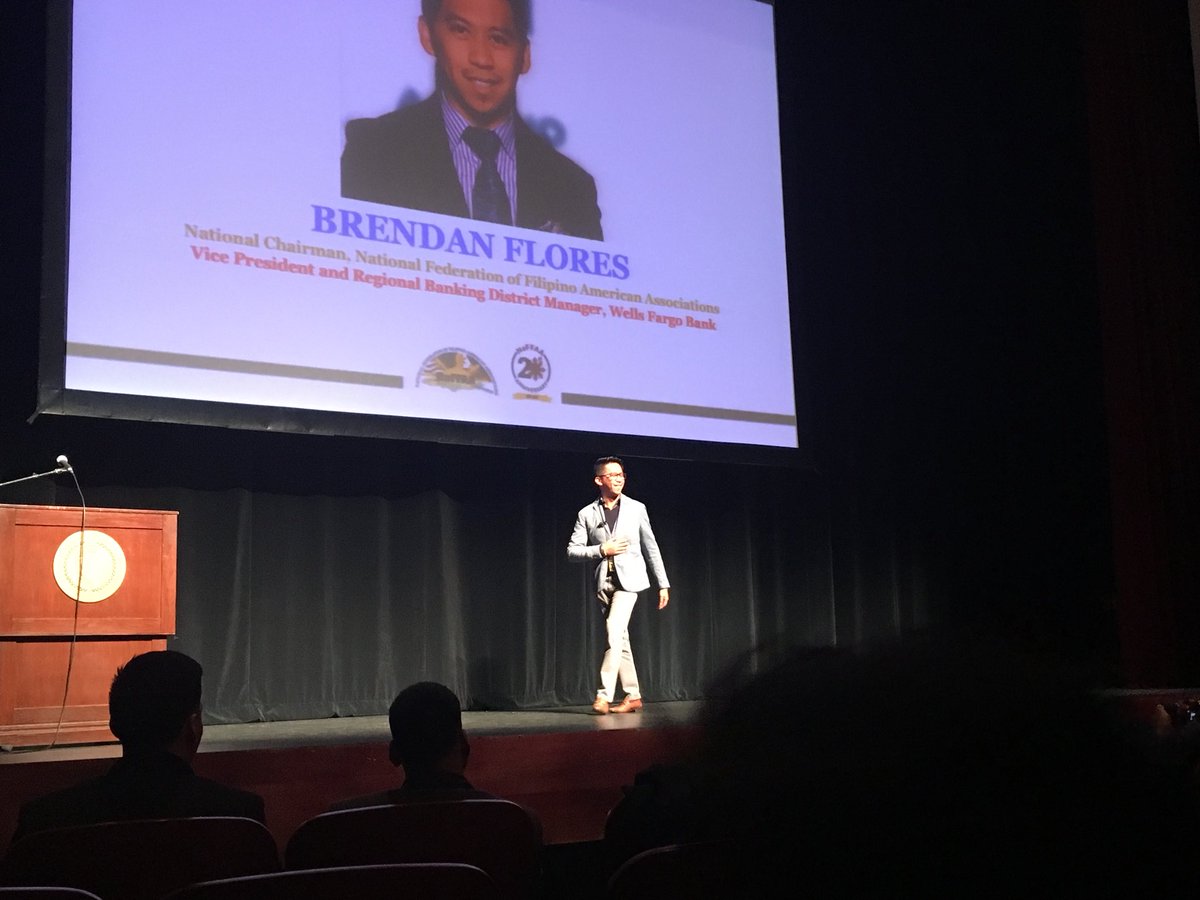 NaFFAA_National's tweet photo. National Chair @Brendan_Flores1 takes the stage at the #Pananaw2017 Opening Ceremony! #FINDinc #Dialogue https://t.co/fM4A3GaeuM
