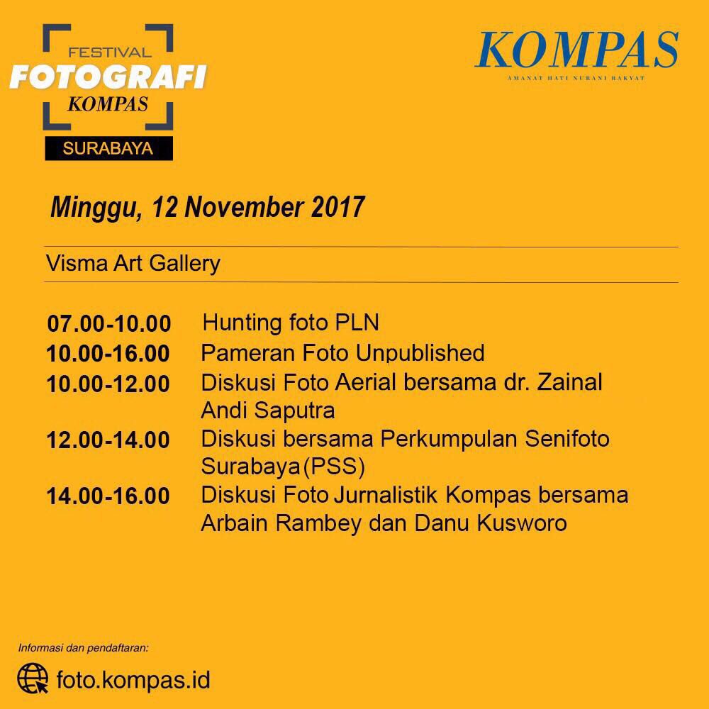Agenda besok #festivalfotografikompas #unpublished #surabaya . Monggo dipun rawuhi. Free <a href="/arbainrambey/">Arbain Rambey (Opung Gijul)</a>