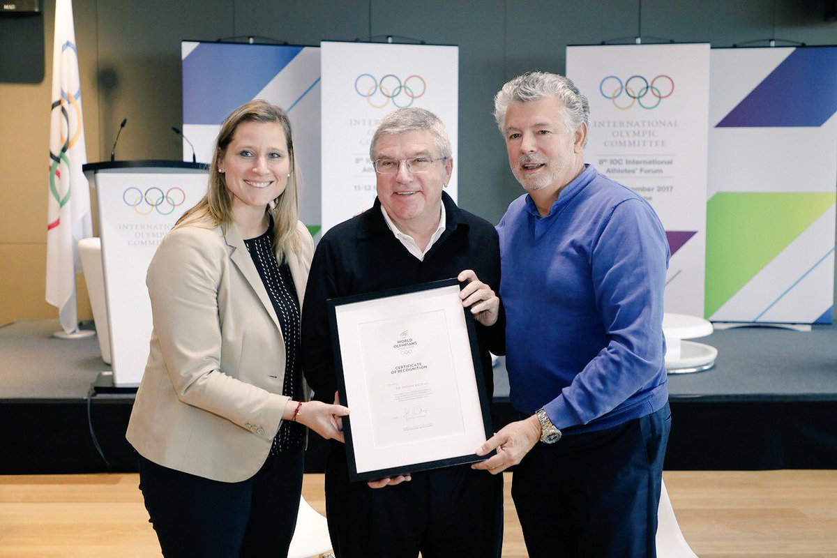 worldolympians's tweet photo. Proud to announce the launch of #OLY, a landmark new initiative to honour #Olympians, at the 8th IOC International Athletes’ Forum in Lausanne today

Read more here: https://t.co/YqNJCahbmj

 #OlympicFamily #Olympism #OLY https://t.co/y9f3QTHTbr