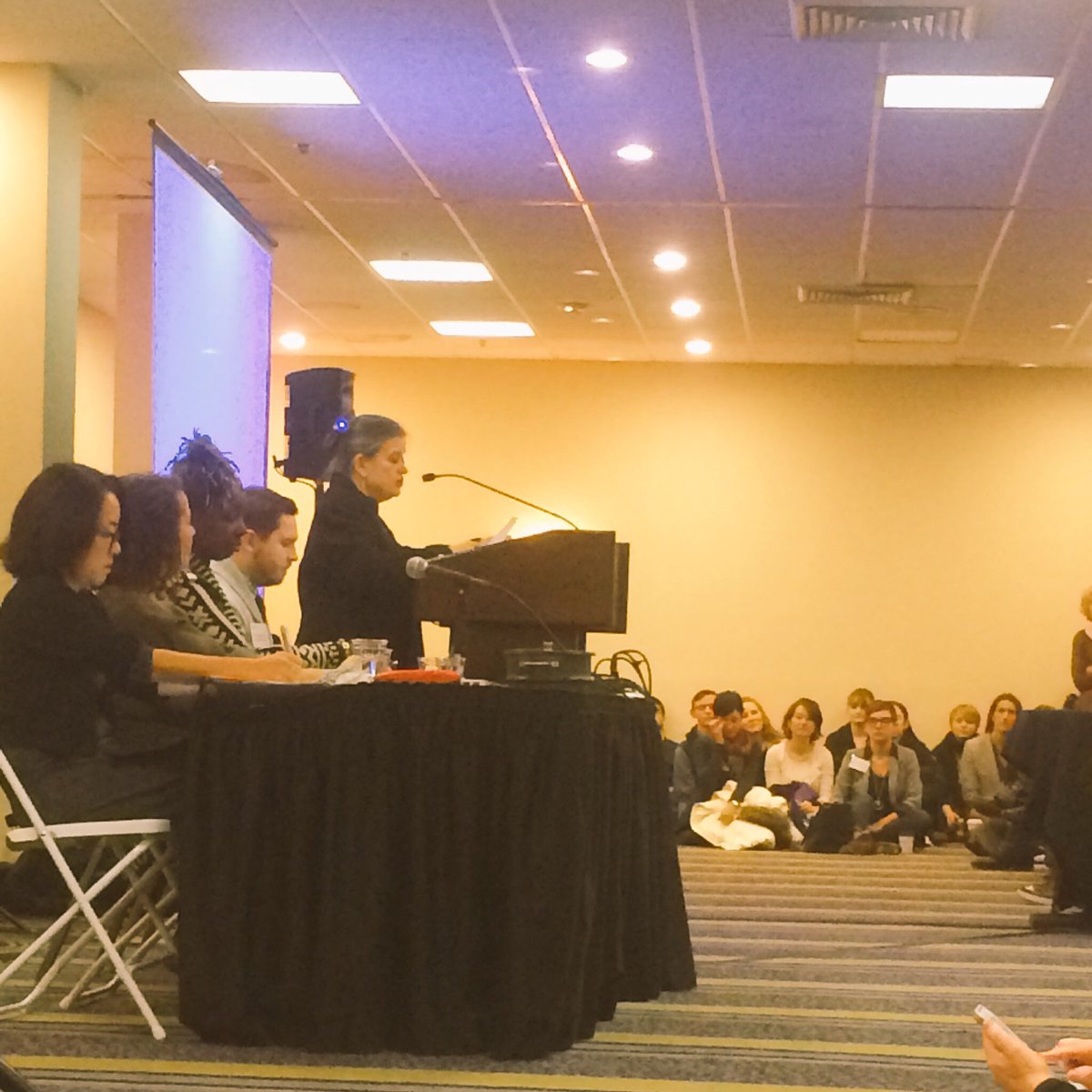 DorothyGlick's tweet photo. McClary: I think there are as many people here as the most recent presidential inauguration. #AMSroc17 https://t.co/lqZpwaHQqe
