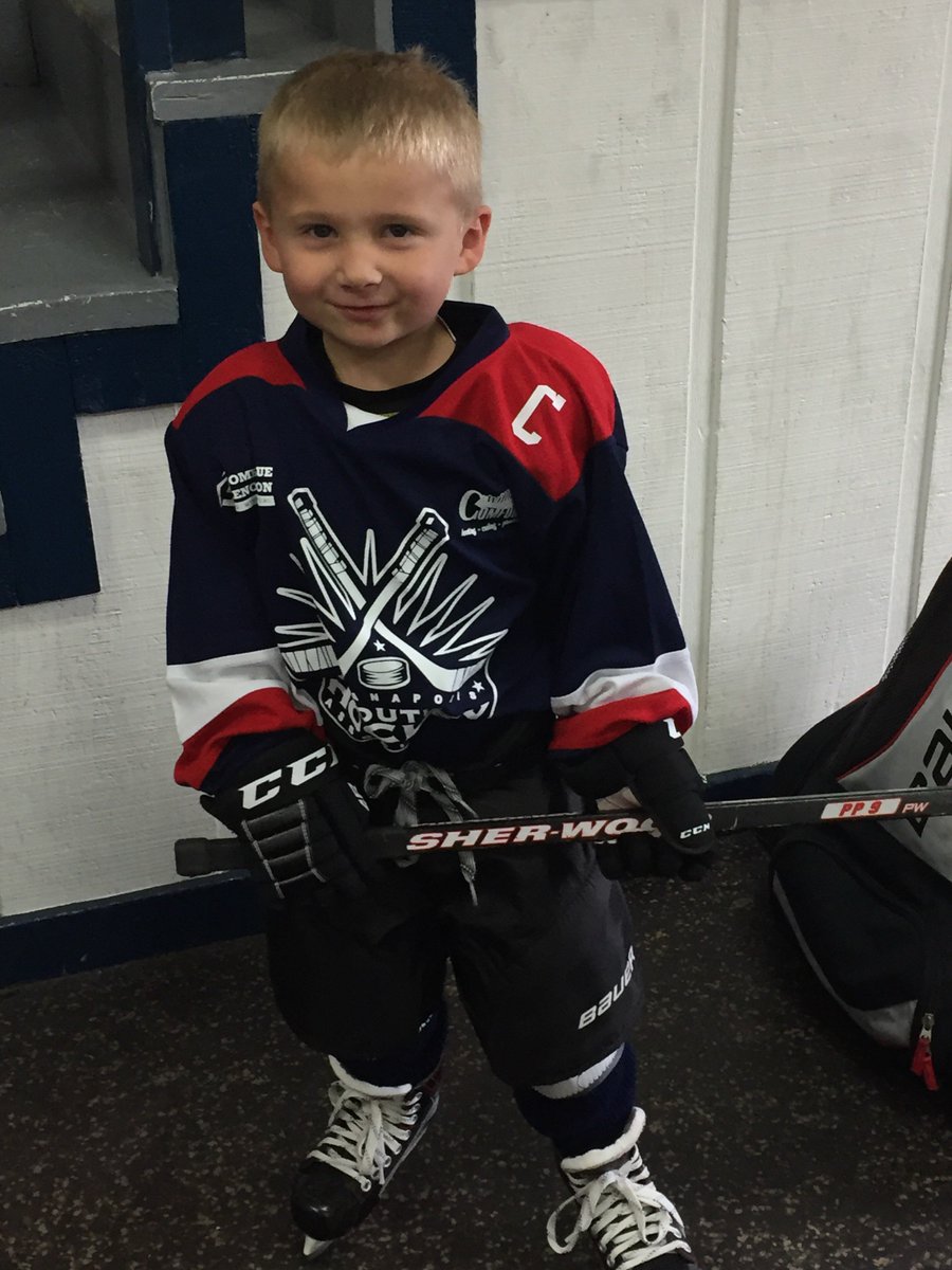 Coach_Hans's tweet photo. Picture day and game day for hockey! Niklas was given the Captain’s “C” by his coach. Our hearts are overflowing! https://t.co/VLLVWwzXyu