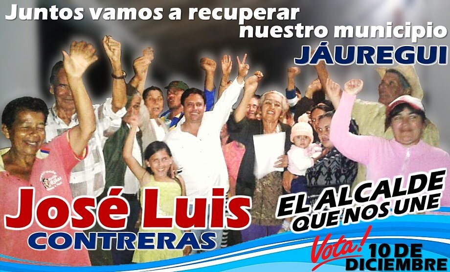 Nuestro compromiso es con el pueblo.

JOSÉ LUIS CONTRERAS
"El alcalde que nos une"

#jauregui #lagrita