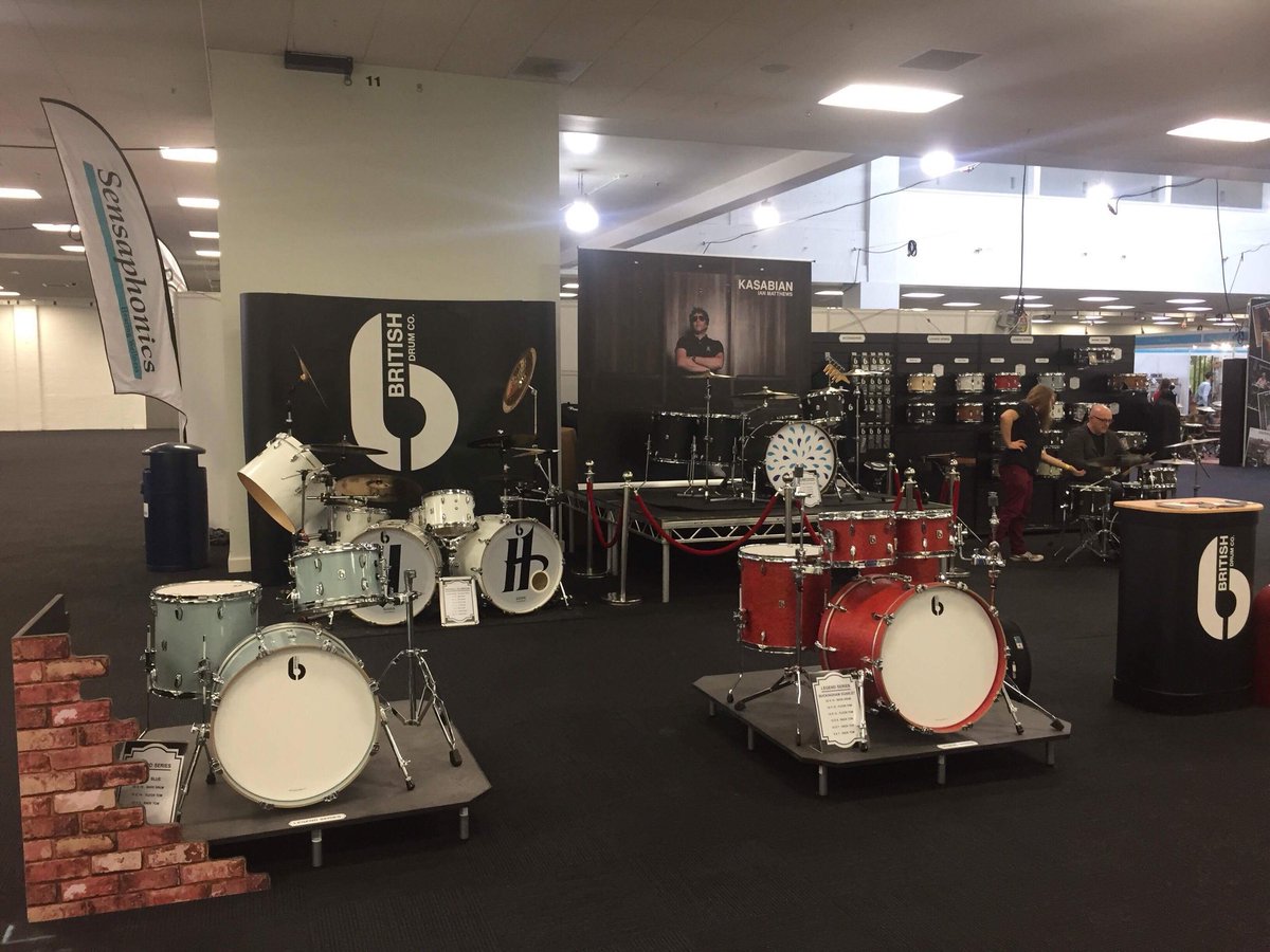 almurray's tweet photo. Ok time for a couple of noisy hours at @londondrumshow. I’ll be on the @britishdrumco stand come and say hi and check out our fantastic drums. https://t.co/ZLeXeOuaAn