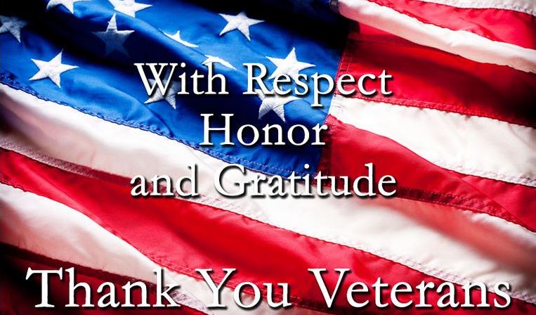 Respect.  Honor.  Gratitude.  We thank you, Veterans.