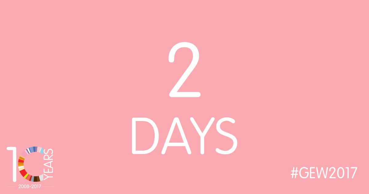 unleashingideas's tweet photo. We're in the final countdown! We're 2 DAYS until #GEW2017. https://t.co/6zEATVCY9L https://t.co/JK3TPH6oS4