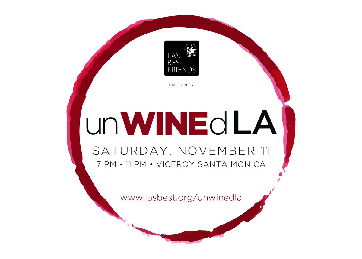 LAsBEST's tweet photo. #unWINEdLA is tonight! We can't wait to see you at 6 pm for our Premium Reception and 7 pm for GA. A limited number of tickets will be sold at the door. Event details: https://t.co/mabggaNUq3 https://t.co/YAYiR87jnX
