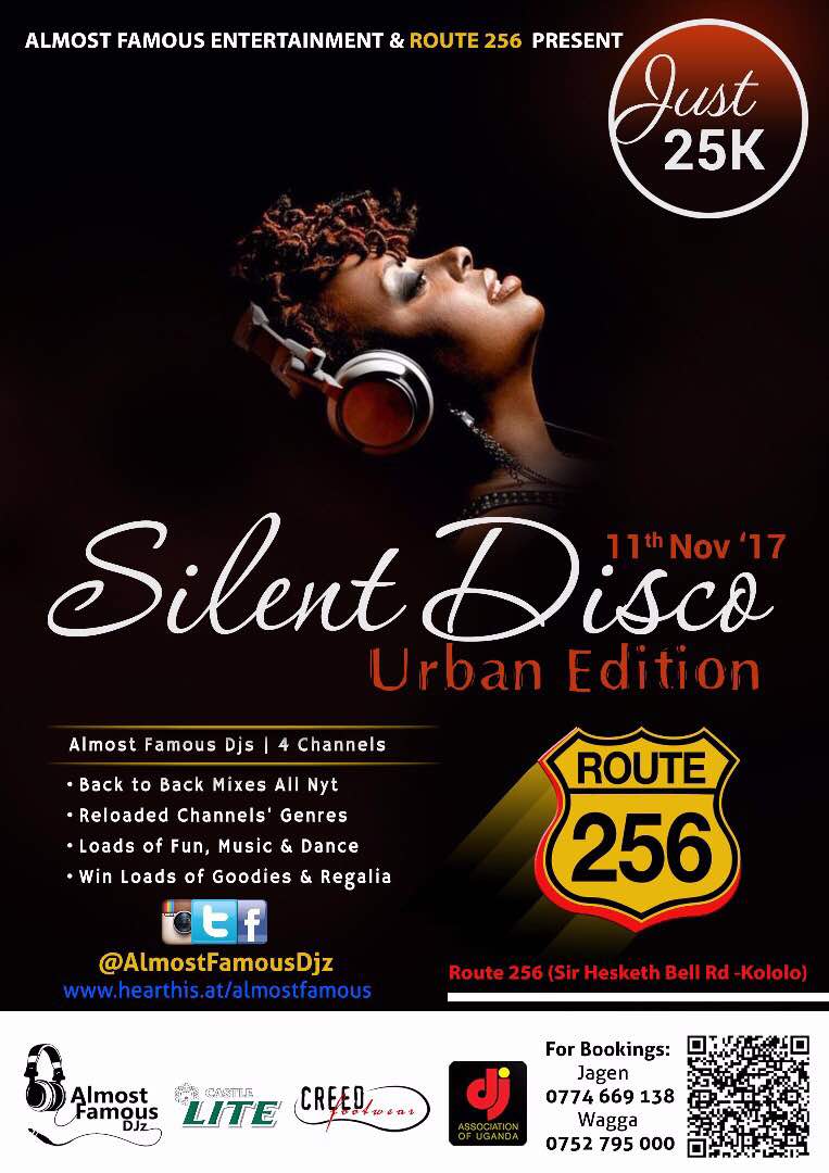 LordVirusUG's tweet photo. @AlmostFamousDJz Set and ready Tax 25k #silentdisco #Route256 is the place fall in and we get this party started https://t.co/H7hIYYLwgR