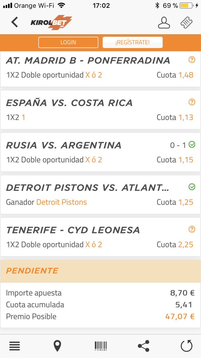 ViveDeApostar's tweet photo. 2/5 por ahora nuestra super funbet @5,5 https://t.co/BqrQ4Gdz5K