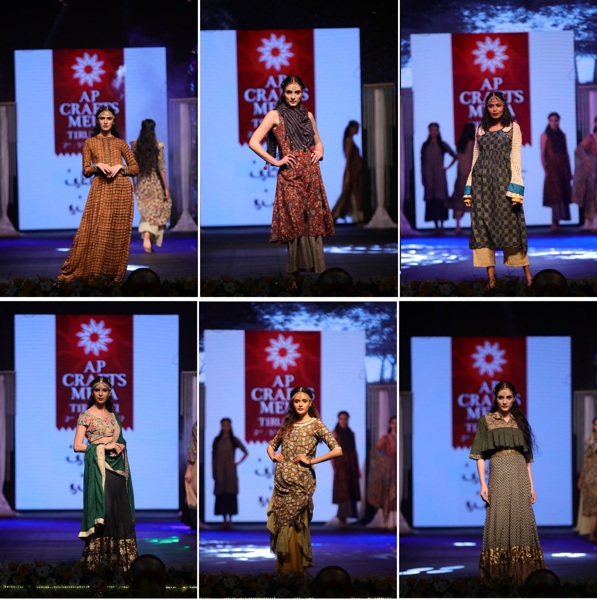 APCraftsMela's tweet photo. Day 3: #Handloom Designs by @AnhadbyIshita (#IshitaSingh) at @APCraftsMela with Showstopper @realsarathkumar in #Tirupati @Tourism_AP #APCraftsMela https://t.co/oQCIelsGnf
