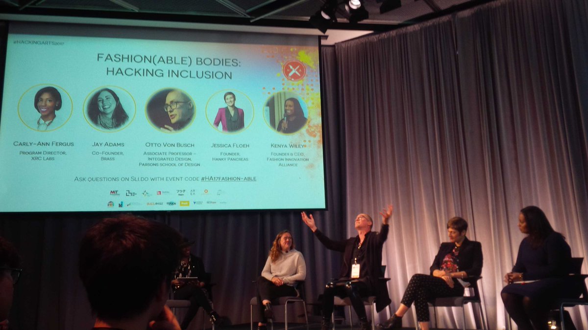 hfgerardo's tweet image. #OttovonBusch Fashion about transformation  #hackingarts2017 &quot;What if fashion is a dopamine kick?&quot; #HackingInclusion