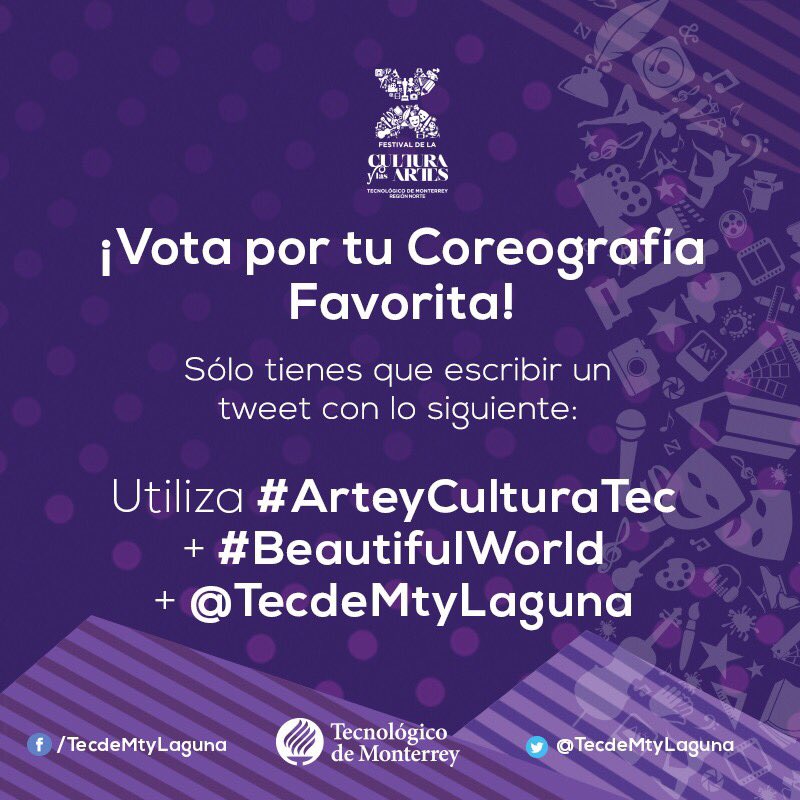 Paguasrl's tweet photo. Hoy es el día! 
Pueden ayudar al Team Saltillo a ser el favorito del público twitteando:  #ArteyCulturaTec + #OldGood (HipHop) ó #BeautifulWorld (Jazz) + @TecdeMtyLaguna

Sigan la transmisión por livestream a partir de las 6:00!!! https://t.co/LP9jDpeLbV