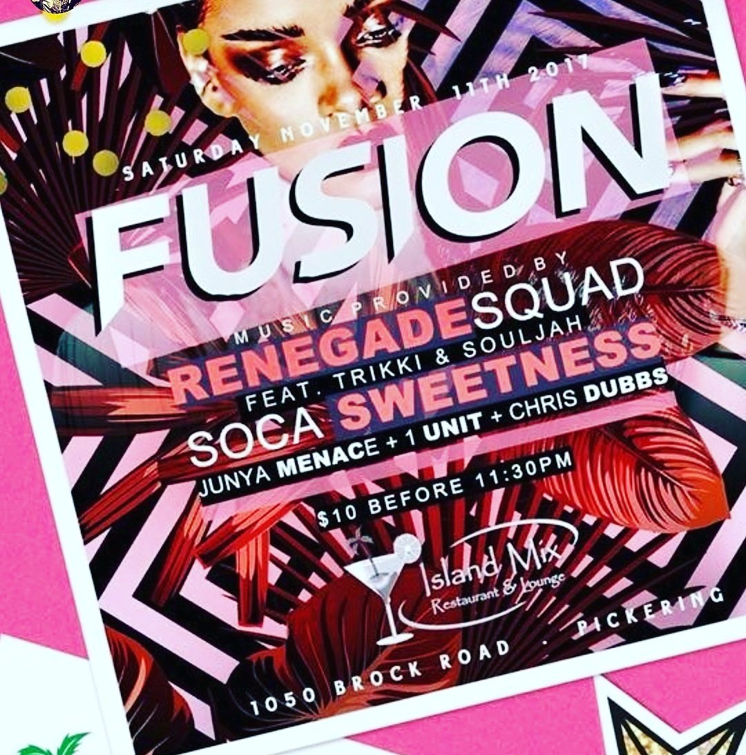 oneunitent's tweet photo. πΌπͺππΌπͺππΌπͺππΌπͺπ
FUSION - A Perfect Mix of Music
@islandmixca - 1050 Brock Rd
Sat - November 11th 2017
Ft
@trikkirenegade
@renegadesquad_souljah
@djsocasweetness
@junyamenace
@iamchrisdubbs
#1Unit #1UNITTO .
Ladies $10 b4 11:30pm
πΌπͺππΌπͺππΌπͺππΌπͺπ https://t.co/FYm0luLVIB