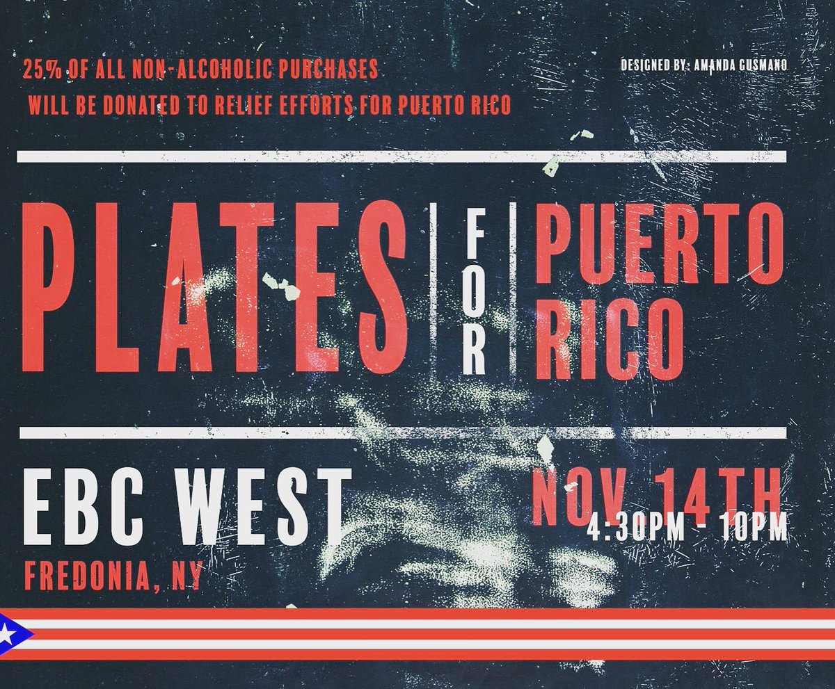 Plates For Puerto Rico 🇵🇷 Nov. 14th #ebcwest #plates4pr #fundraiser