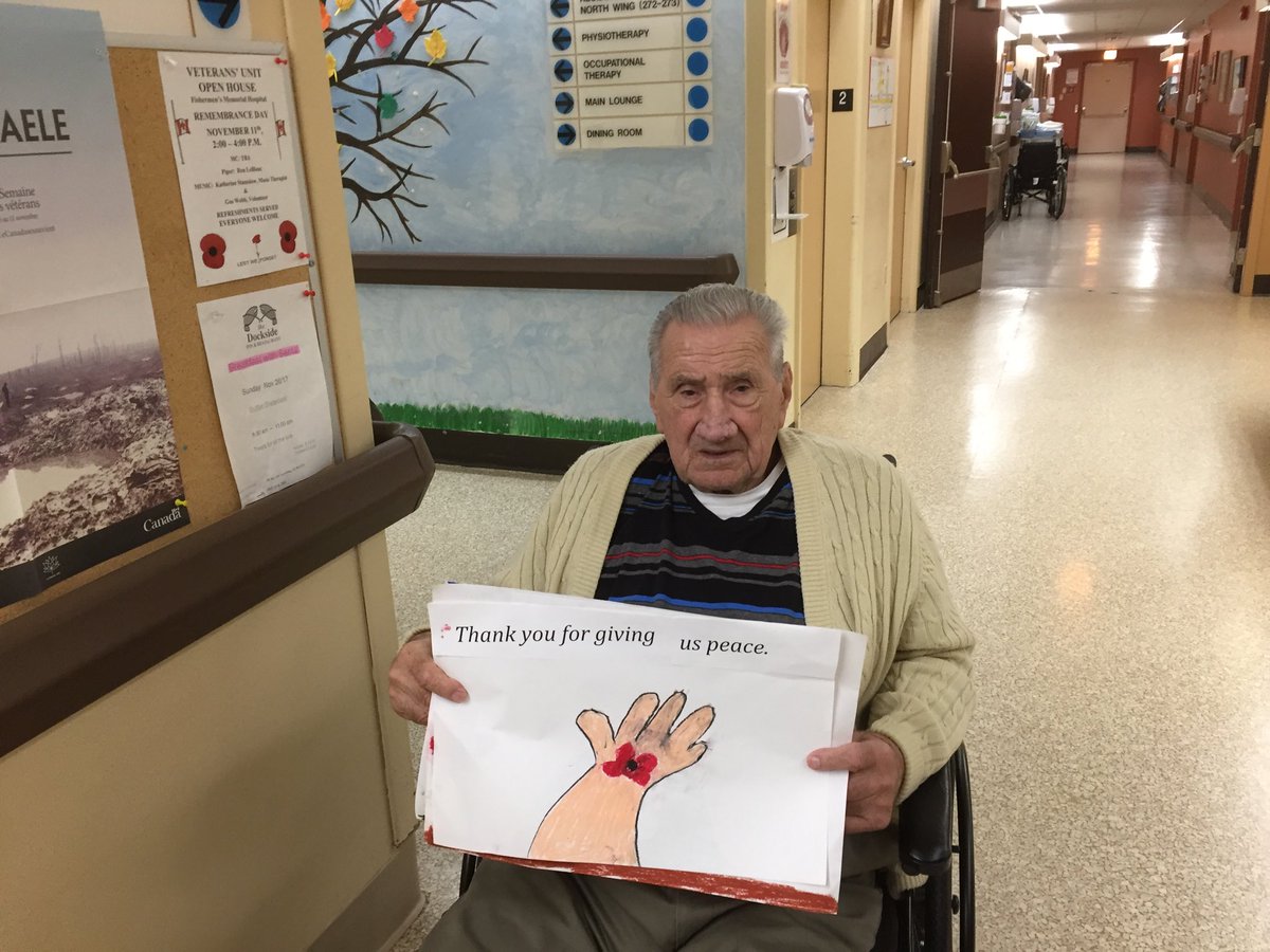 BigTancook's tweet photo. BTES student art delivered to the Veterans Unit at FMH. https://t.co/IDG8hTs8IN