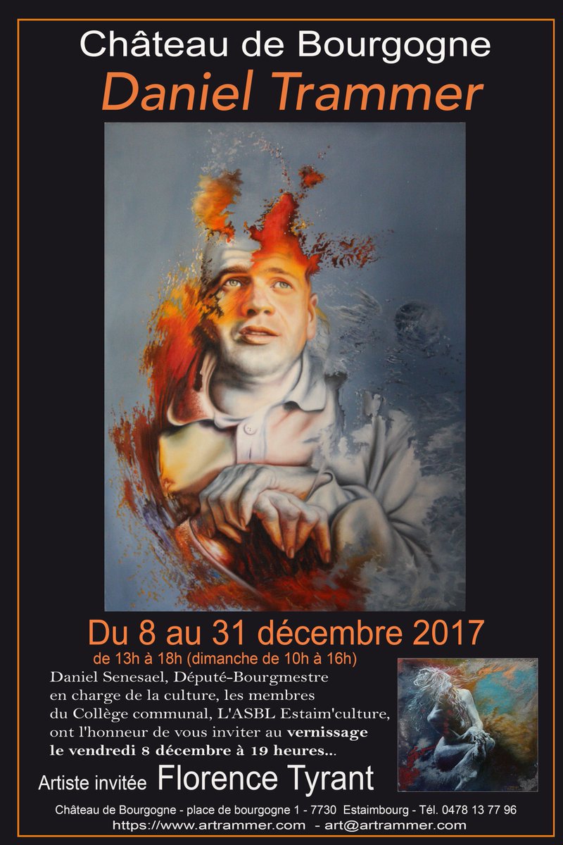 Artefloart's tweet photo. ces tableaux et 11 autres seront exposés en décembre invitée par le peintre Daniel Trammer au Chateau d'Estaimbourg près de Tournai https://t.co/e41ZDVW2zj