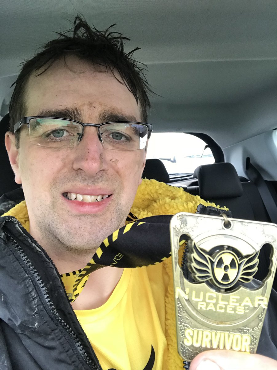 AMonkster's tweet photo. Awesome Fallout today @TheNuclearRaces.
Lake very cold today! Begin post-race ritual. #muddymug #lovemud https://t.co/N20hzXra5T