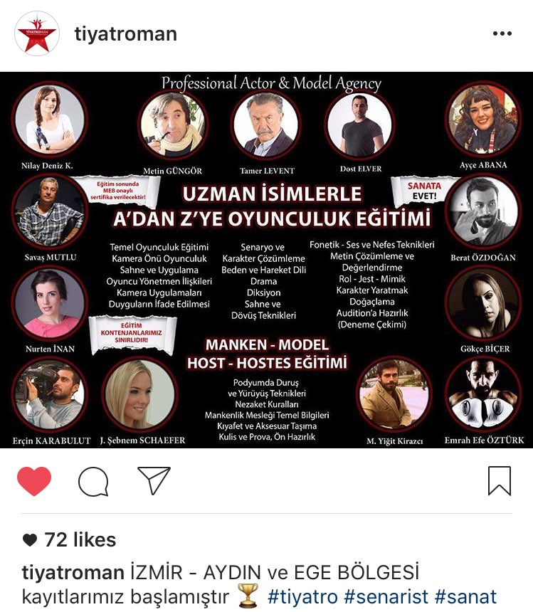 #NilayDeniz 'in eğitimci olarak bulunduğu oyunculuk atölyesine kayıtlar başladı! 🌸