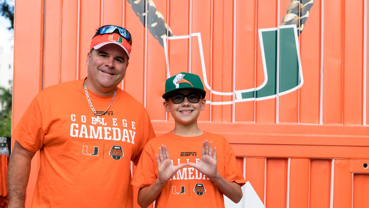 adidasUS's tweet photo. Only The Game Can Judge 🙌

@adidasUS x @MiamiHurricanes getting fans hyped for tonight’s primetime game.

#ItsAllAboutTheU #teamadidas https://t.co/aUGQq5cysx