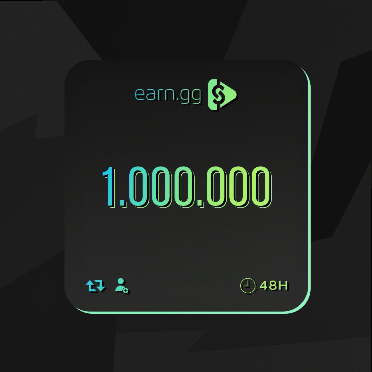 elootgg's tweet image. 1 MILLION POINT GIVEAWAY: RT + Follow to enter... Drawn in 48 hours!