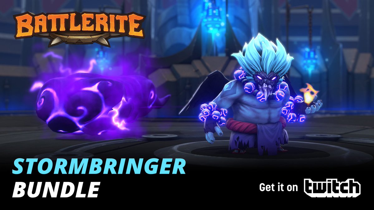 Battlerite's tweet photo. Link your Battlerite and Twitch account and pick up the Ashka Stormbringer Bundle, purchasable on any Battlerite stream with partnered or affiliated streamers! https://t.co/C1yhOjzhde