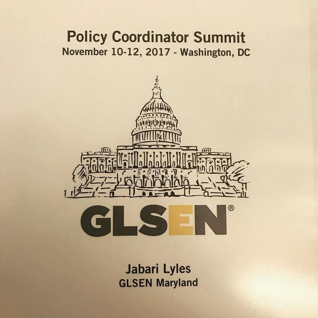 GLSENMaryland's tweet photo. Hey DC! Our Executive Director is here with fellow chapter leaders learning about policy change 👊🏾 #safeschools #g… https://t.co/WmHgnymxFw https://t.co/Mkglt7yXF7