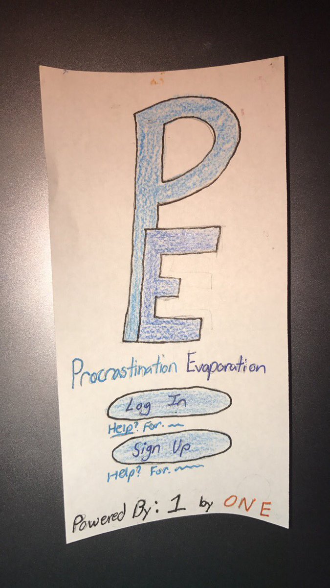 p_evaporation's tweet photo. Hello everyone! We are Procrastination Evaporation, a start up dedicated to helping the world to become better at time management. These are pictures from our rough sketch design for the main screens of our app. Leave a comment below with any thoughts. #cdstreps https://t.co/aUjYTsnbgU