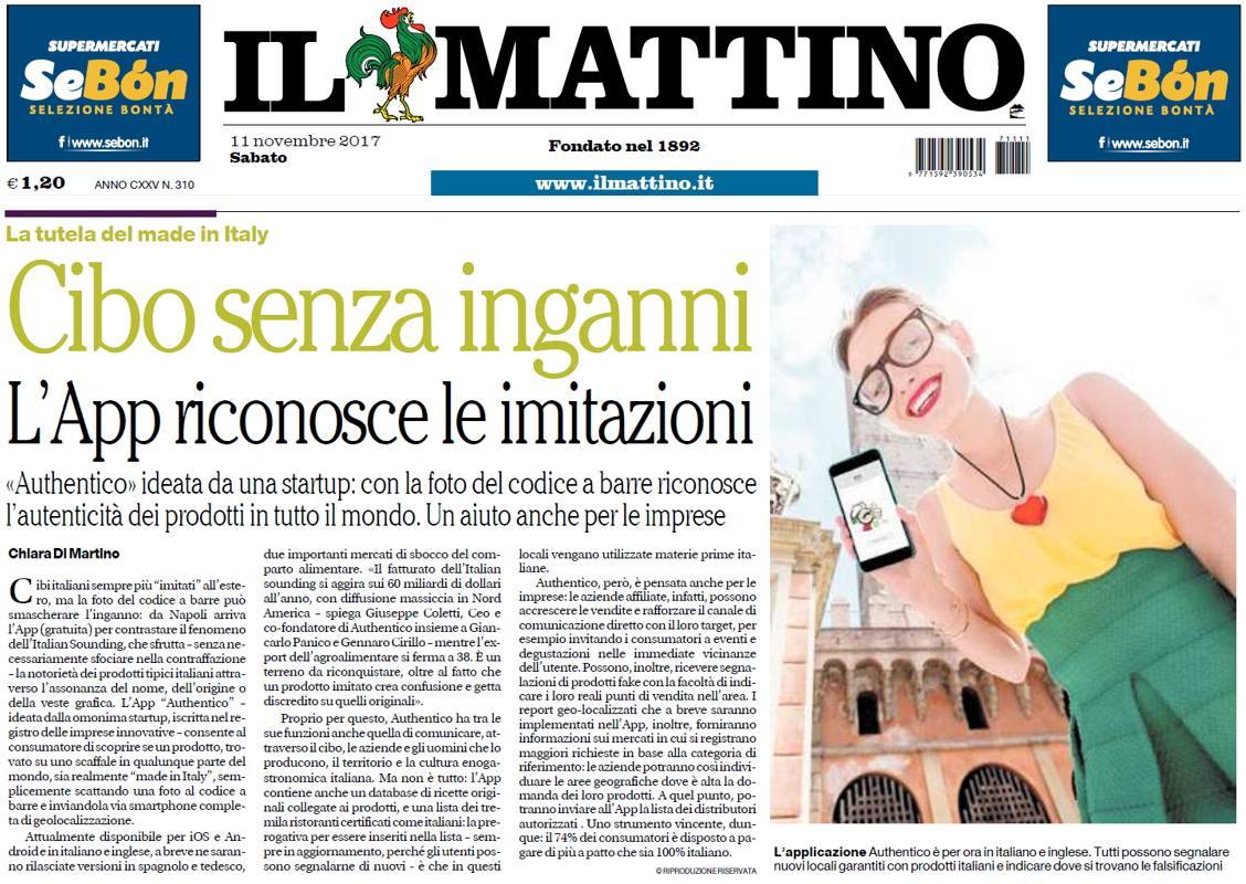 jacopopaoletti's tweet photo. Oggi su il @mattinodinapoli si parla di @authentico_ita, l'app sviluppata con @creact_it, la #mobile factory parte del gruppo @comunicatica, per supportare il #MadeinItaly. #Authentico #stopitaliansounding #startup https://t.co/2em7qxT3pd