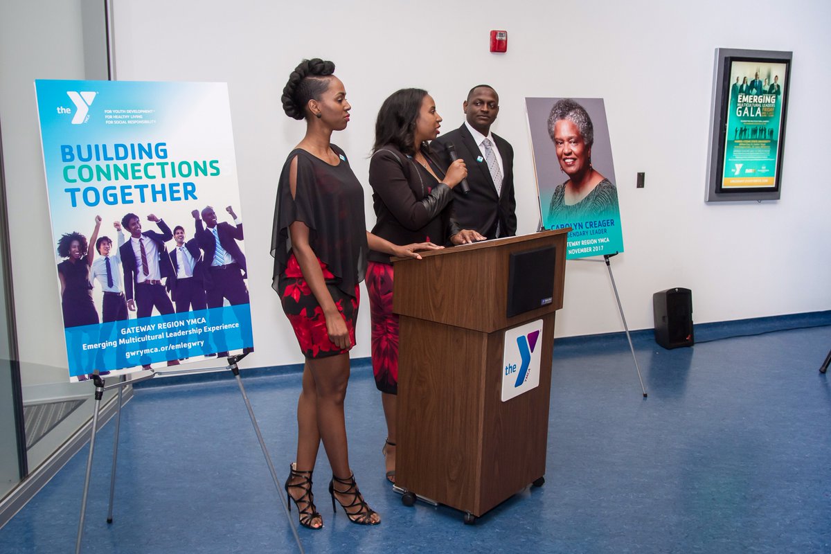 CreativeDirMC's tweet photo. The EMLE committee at the @gwrymca celebrated and honored Carolyn @creager_i with the Legendary Leaders Award at the 1st Annual Emerging Multicultural Leaders Gala. #EMLEGWRY18 https://t.co/ZGt8CKjLzn