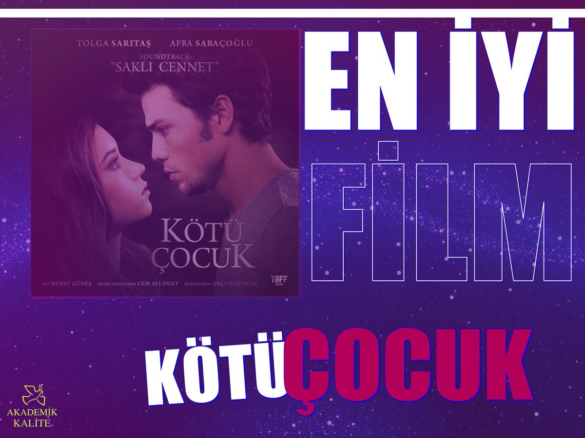 En iyi film 'Kötü Çocuk'! Tebrikler! 🎉 #AkademikKalite🏆