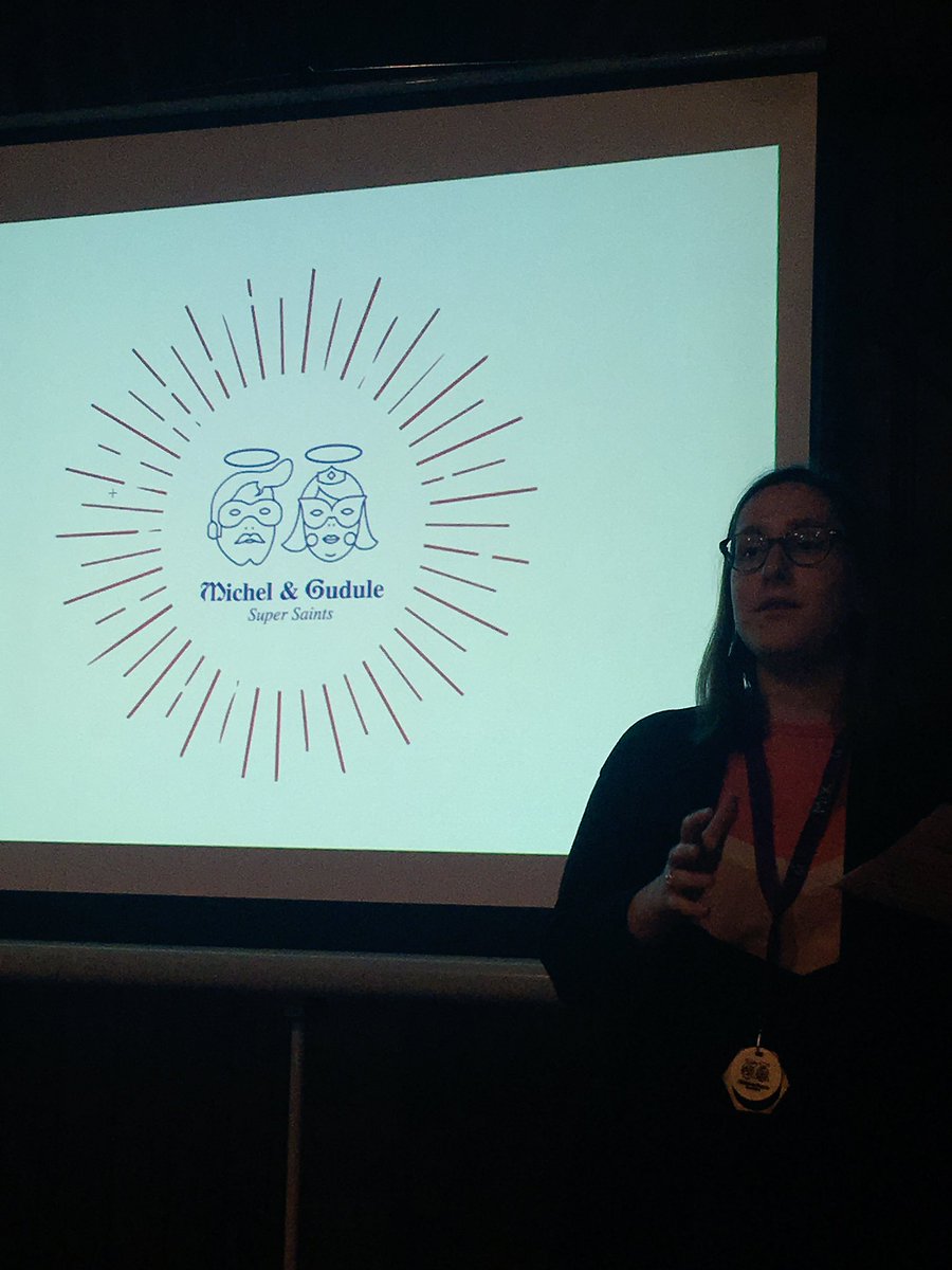 MuseomixBE's tweet photo. Any help? Don't hesitate to call our two super heroes St Michel and Gudule 😊 @SuperMichGud #museomix #museomixbe #museomix17 https://t.co/EsmYo7PH5Y