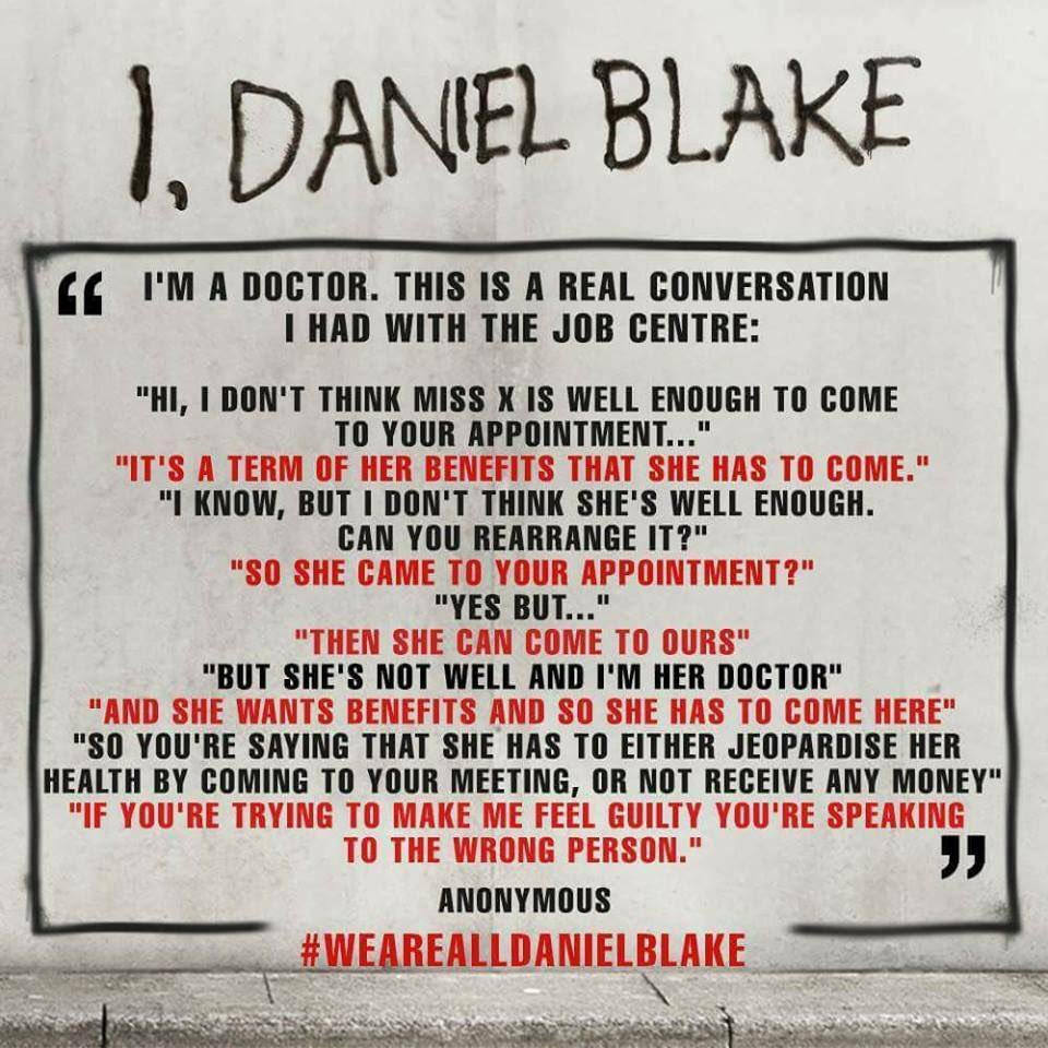 bull_eleanor's tweet photo. #wearealldanielblake #ToriesOut #poverty #psychologistsagainstausterity @PsychSocChange https://t.co/EobVXHvGgj