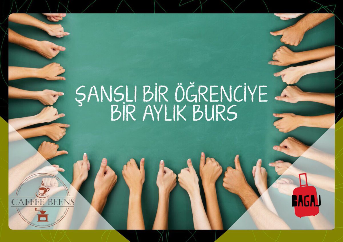 Ay sonunu denk getiremeyen kalmasın diye Caffee Beens ile anlaştık, bu tweeti RT'leyen bir öğrencinin Aralık ayı bursunu ödemeye karar verdik ! Bol Şans :)