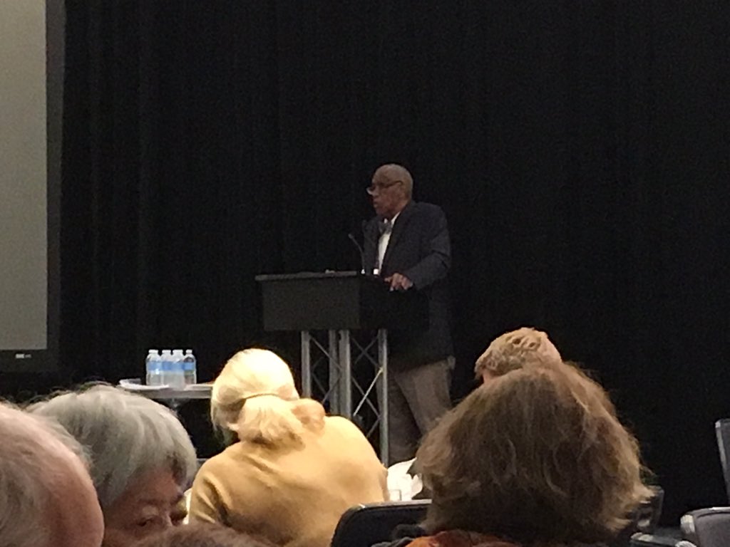 KDiMarca's tweet photo. "We will dialogue instead of debate, and we will love instead of hate." -P. Bertrand Phillips, civil rights activist #CCHA17 https://t.co/yVtouCC2kK