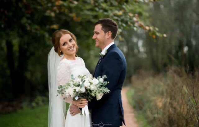 HuwFash's tweet photo. Loving our bride Fiona in her silk chiffon gown .. hours of handstiching π±π±π±#craft #bespokework #designer https://t.co/nXuxSNDwVl