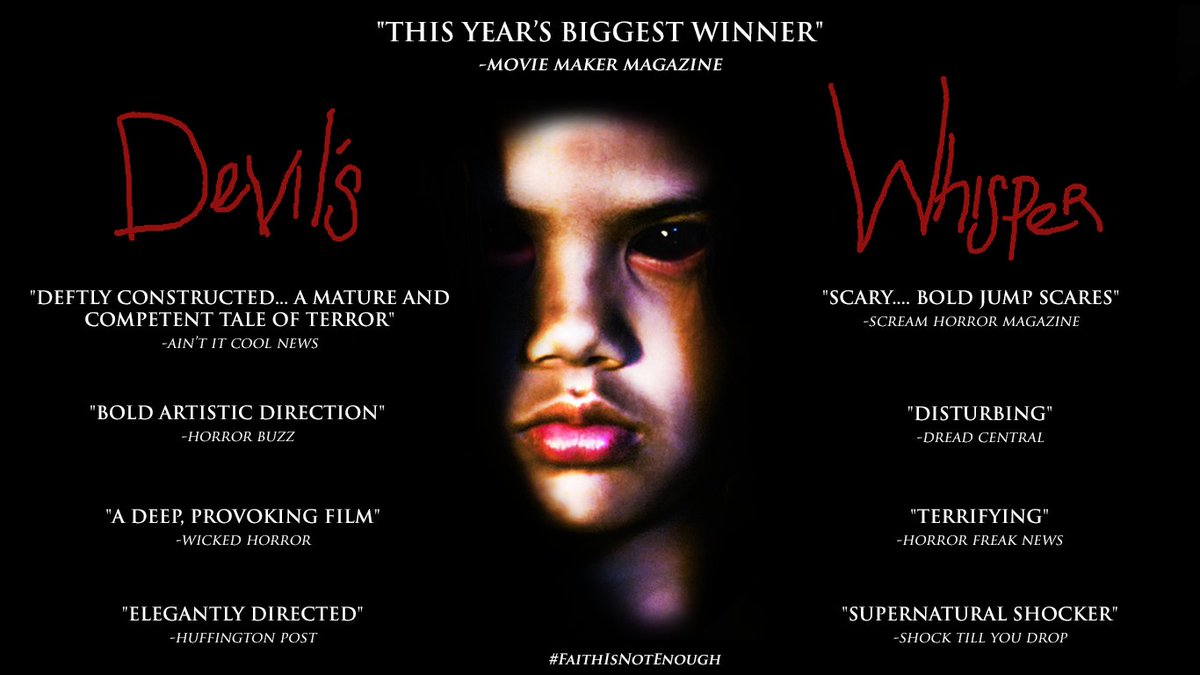 devilswhisper18's tweet photo. Find out why critics can't say enough about DEVIL'S WHISPER.  Trailer: https://t.co/ybLsQ6ldPf
#horror #DevilsWhisper #FaithIsNotEnough https://t.co/eCXkSVyqoH