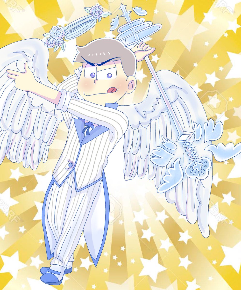 蓮丸 おそ松さん おそ松さんクラスタさんと繋がりたい 紳士エンジェル松 おそ松さん絵描きさんと繋がりたい カラ松 マジで天使の輪っかと錫杖 面倒くせー 元気のない誰かさんに贈呈 相変わらず女には弱いな俺 笑 T Co Wyyhgrxmws Twitter