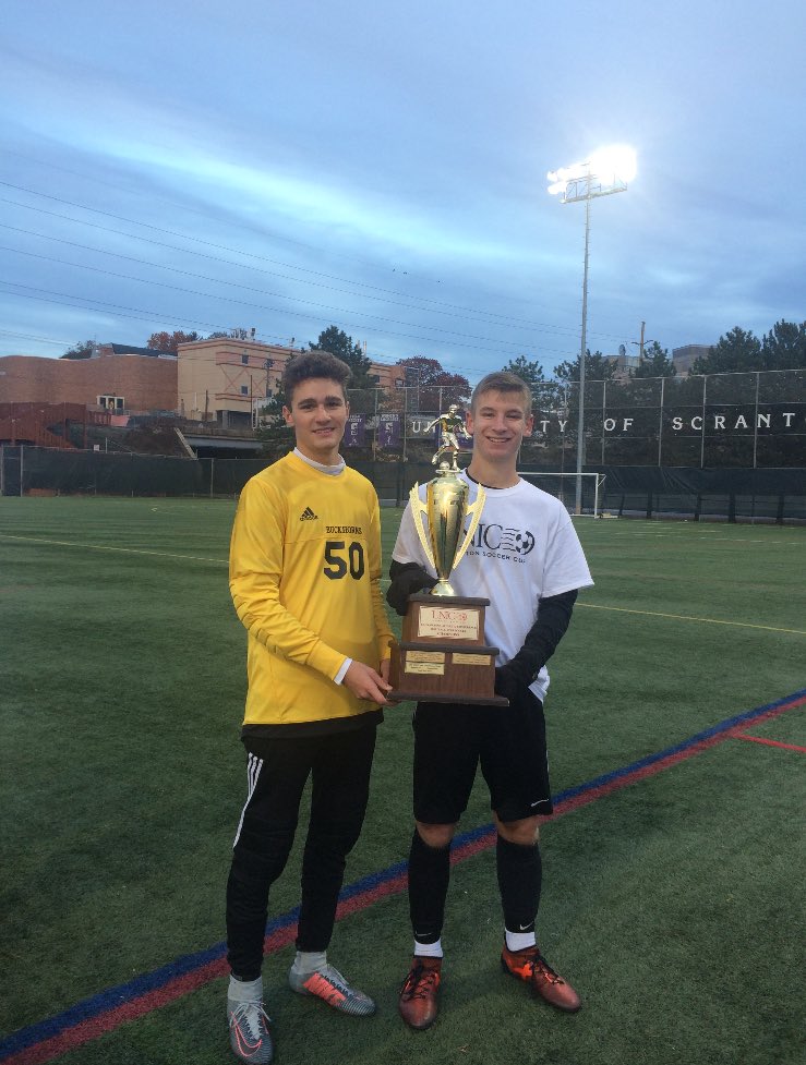 PaupackFutbol's tweet photo. Congratulations to Seth Franklin (10 saves) &amp; Eric Barczyk (1 assist) for representing Wallenpaupack in the UNICO All-Star game where they won 2-1. https://t.co/gDiW18Uugc