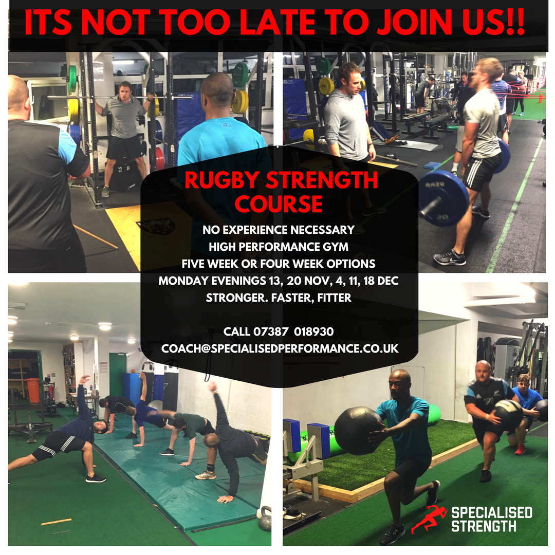 Specialised_Str's tweet photo. It's not too late to join our strength and conditioning for rugby course in Northampton! Great bunch of guys developing their rugby specific fitness on Monday evenings! #strength #fitness #Northampton https://t.co/oJPSZWGoE1