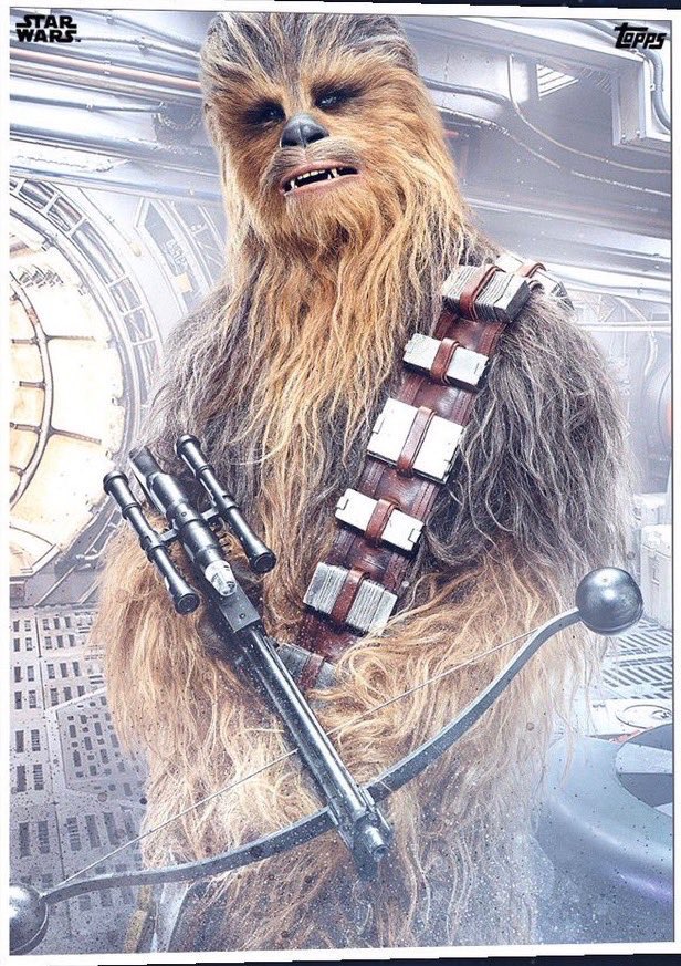 JoshuaDLev's tweet photo. On #ForceFridayII, new @Topps @StarWars: #TheLastJedi cards of #Rey with the #lightsaber, #Chewbacca, #R2D2, and Luke with the Light Side! https://t.co/zvFSqYj50t
