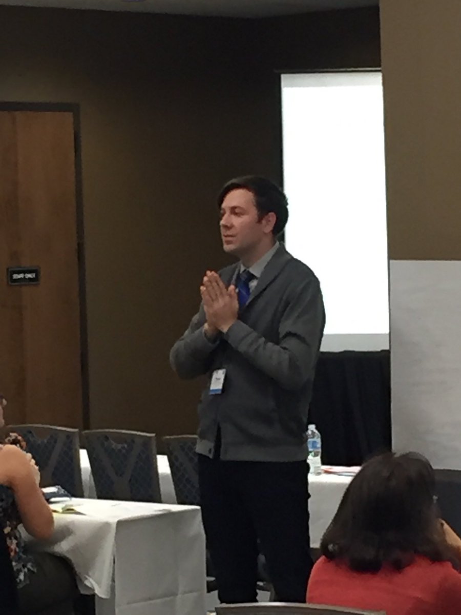 mcheyne1's tweet photo. SF Stephen Traphagen presenting on inquiry at NABT. #KnowlesTeachersMeet https://t.co/V0Zl04L7SF