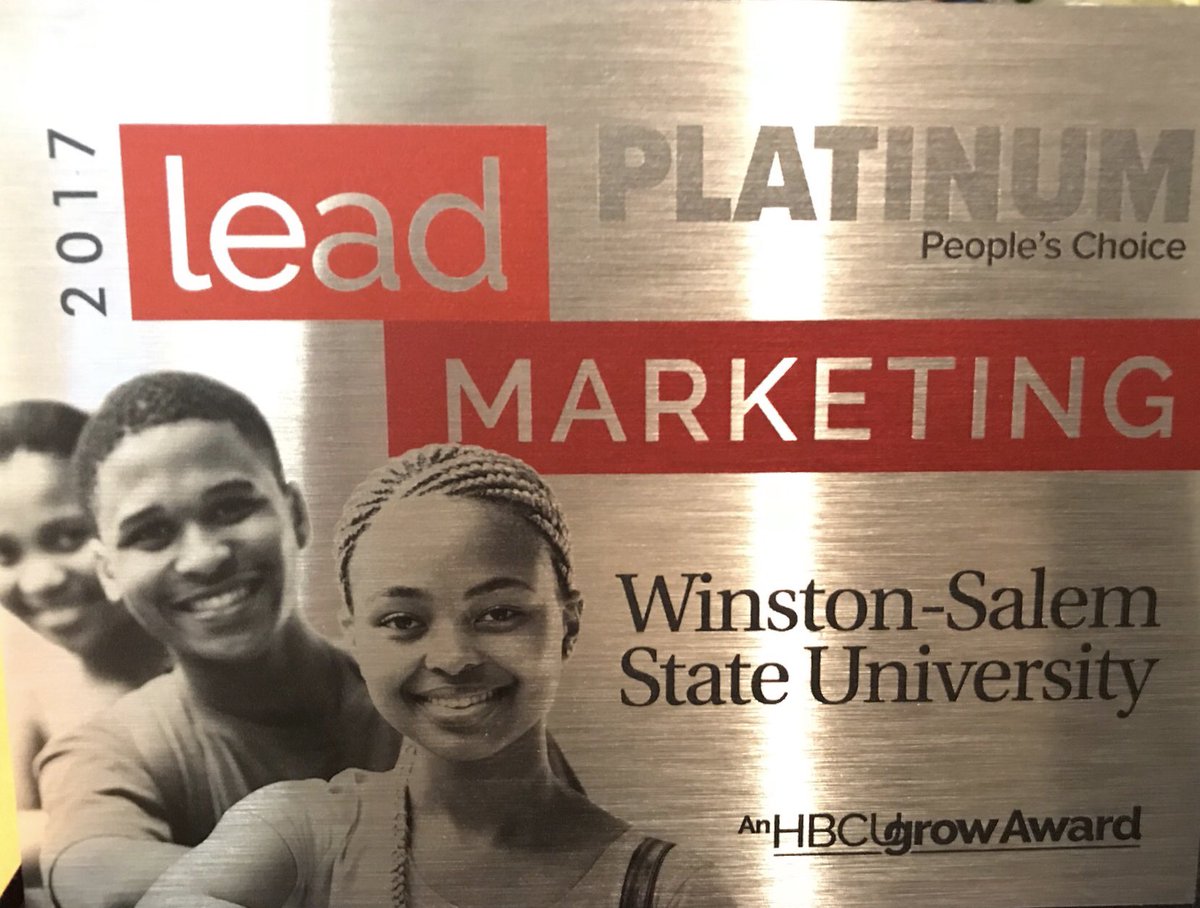 elwoodrobinson's tweet photo. #WSSU received 4 awards at the #HBCUgrow conference! #Rampride #HBCUs https://t.co/ONzYTJEAaB