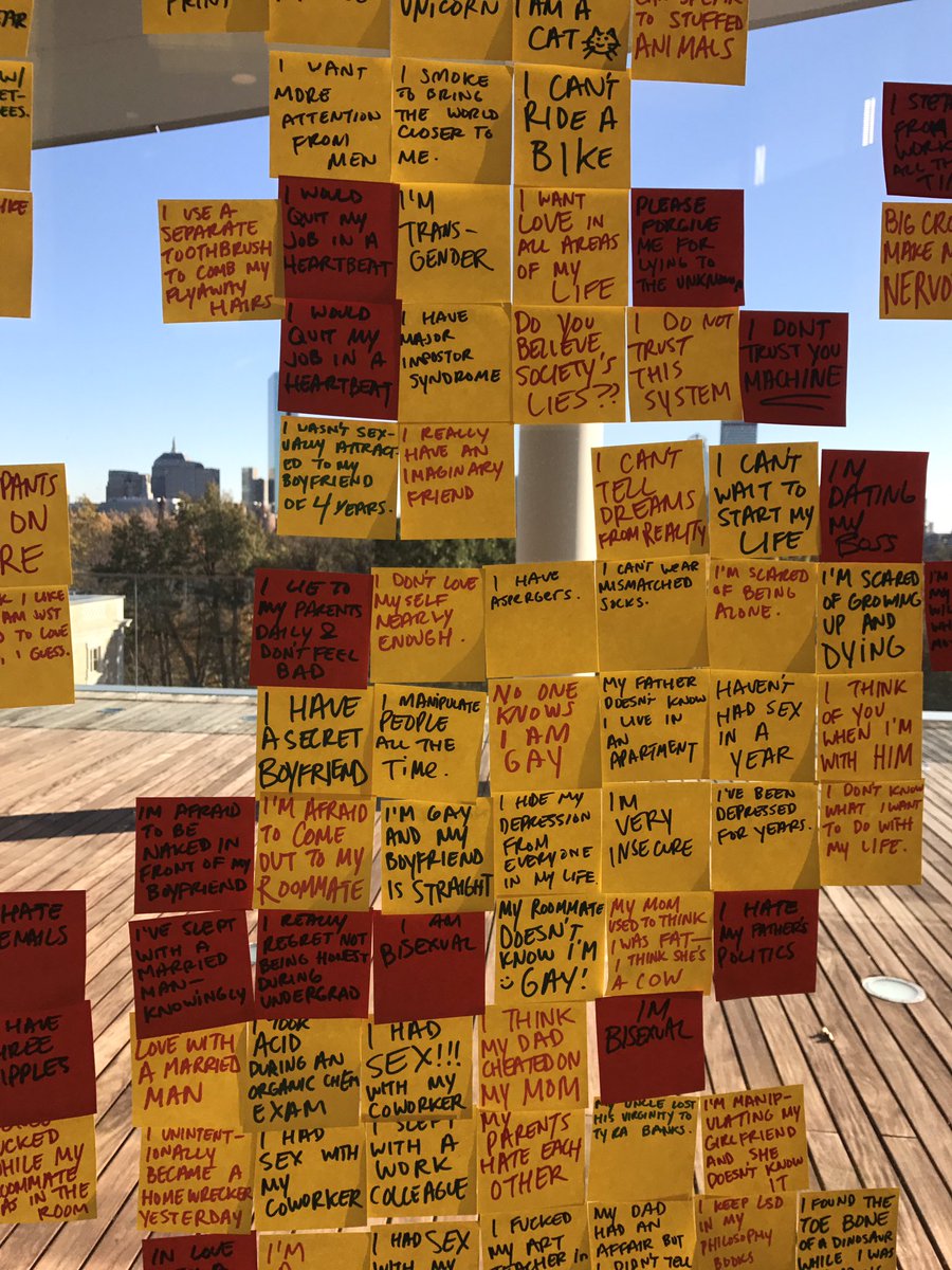 SarahWNewman's tweet image. #secrets wall #Hackingarts2017 @metalabharvard #AI #thefutureofsecrets @grapealope