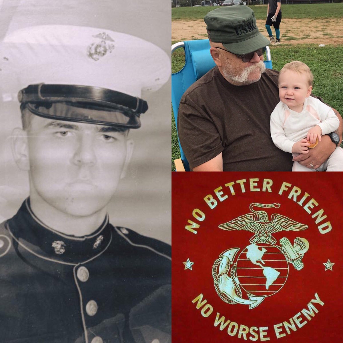 Shannycalls's tweet photo. This guy right here will forever and always be my hero.. ❤️💙Once a Marine, Always a Marine ❤️💙#gratefuleveryday #oohrah #myrock #gruntlife #painisweaknessleavingthebody #USMC #improvise #adapt #overcome #semperfi #marines https://t.co/UTKi3AAAKn