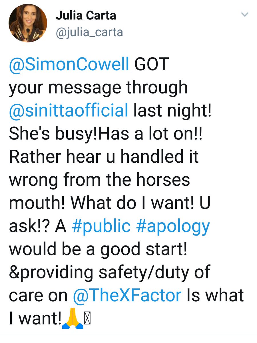 stevebrookstein's tweet photo. So if you're watch #XFactor #XFactor2017 and don't know that there is an abuse scandal involving Simon Cowell's make up artist of 16 years blame our corrupt mainstream media. #xfactorcoverup https://t.co/LD1Eq6IAuT