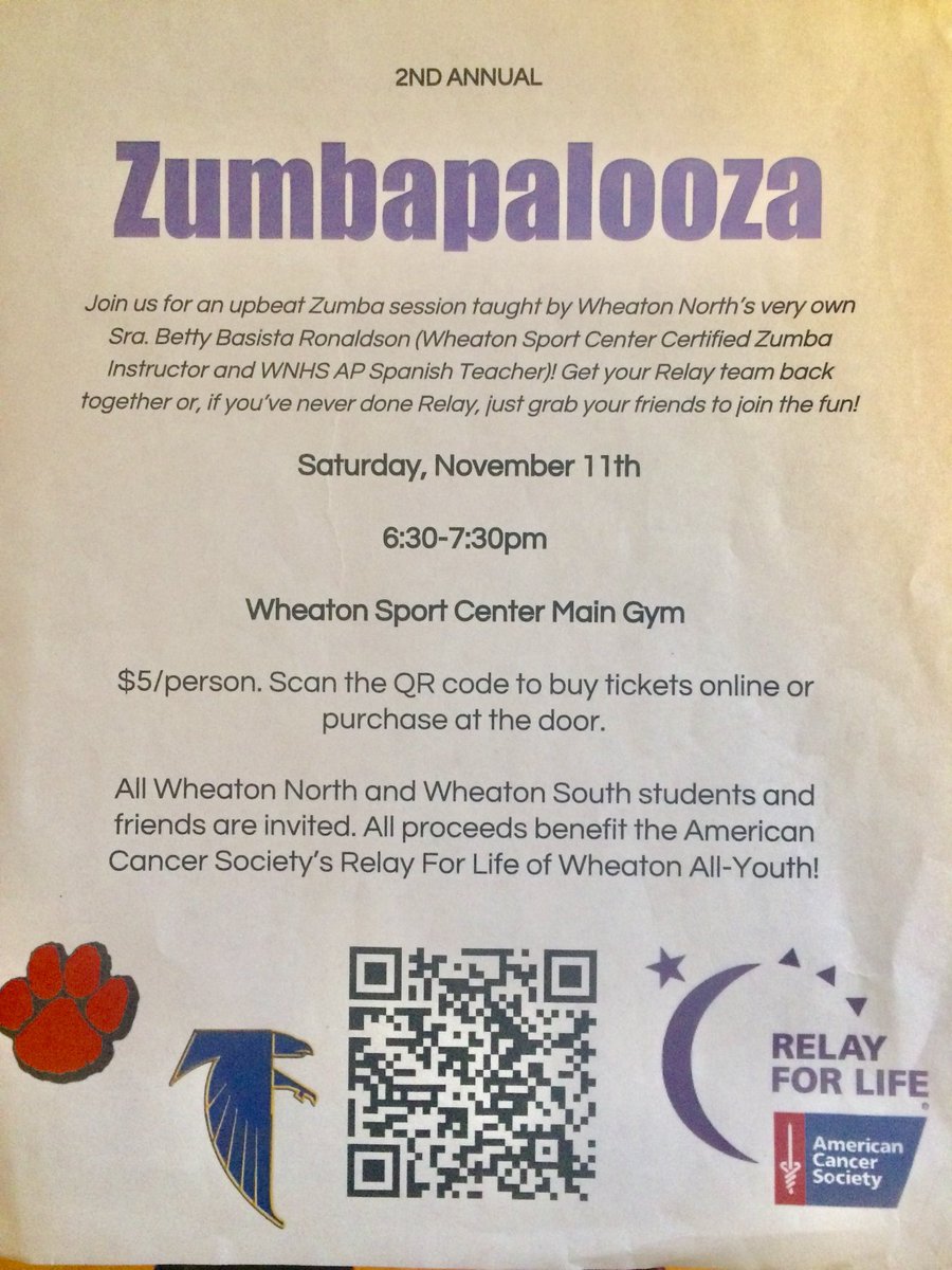 BettyBasista's tweet photo. Come support American Cancer Society’s Relay for Life Fundraiser tonight at #Wheaton Sport Center! https://t.co/619mA2jl45