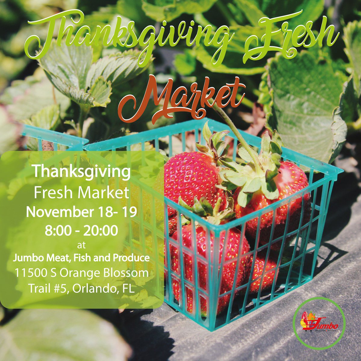 jumbomfp's tweet photo. #Thanksgiving #Fresh #Market ! This #18Nov and #19Nov at @jumbomfp
Bring all your #friends and #family !
#Enjoywith #fun and #health #time https://t.co/Bg3JLv7ZoS