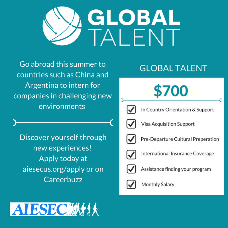 AIESEC_ATL's tweet image. It&apos;s time to apply for summer internships and future careers. If you&apos;re sick of #Indeed or Buzzport, give #AIESEC a try. International internships will provide you with better insta pics anyways