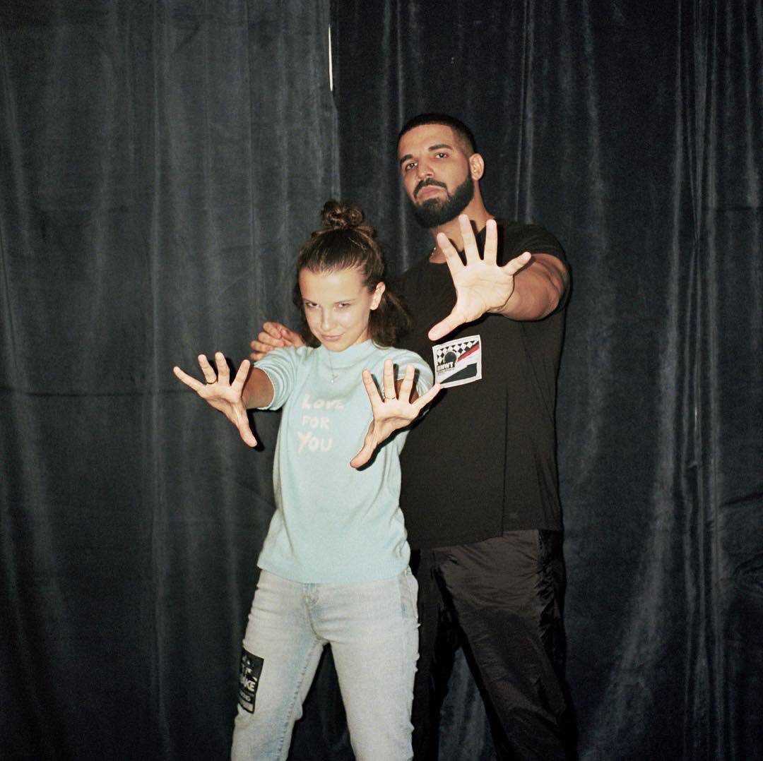 DaiIyRaps's tweet photo. Drake and Eleven from Stranger Things https://t.co/HMEKu02wLS